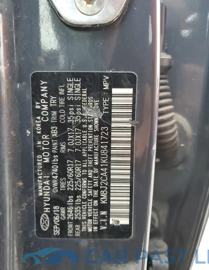 KM8J2CA41KU841723# 13