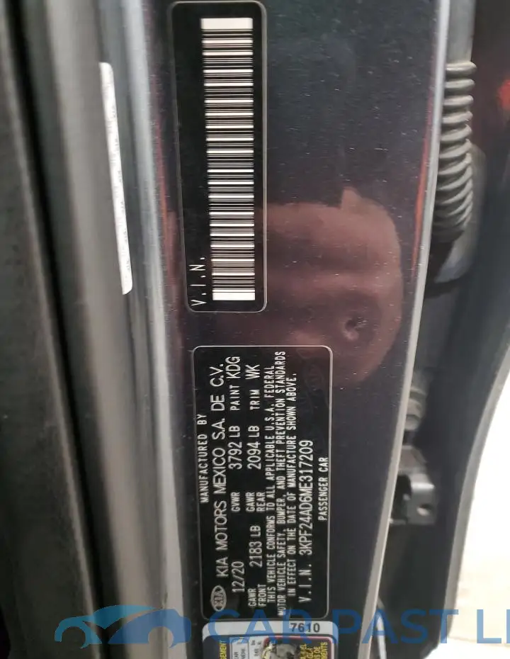 3KPF24AD6ME317209# 12