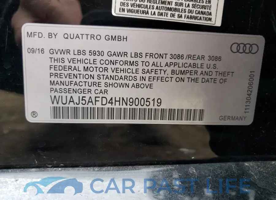 WUAJ5AFD4HN900519# 12