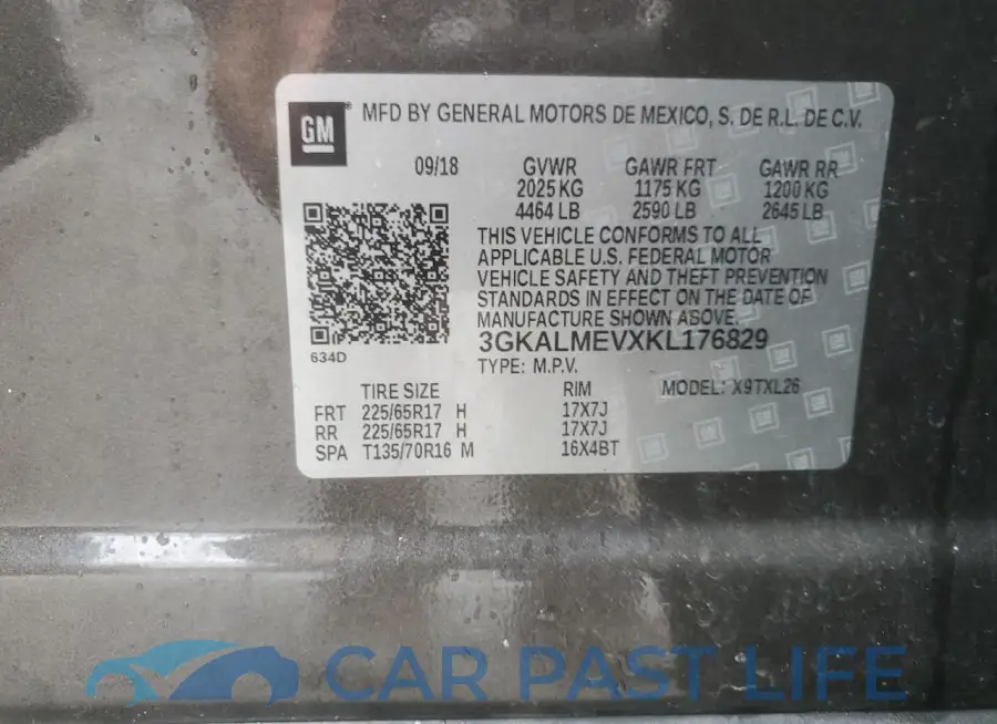 3GKALMEVXKL176829# 13