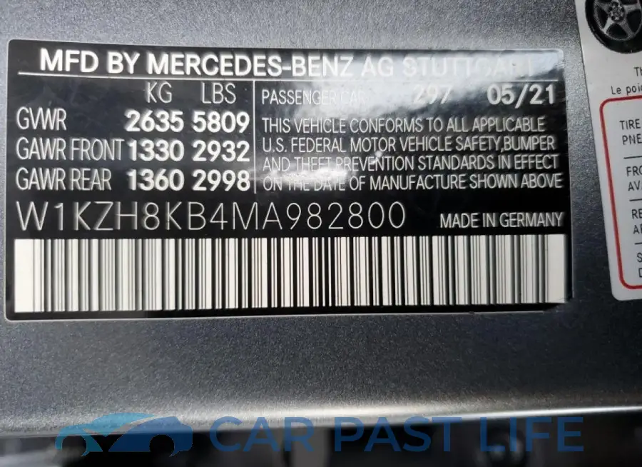 W1KZH8KB4MA982800# 12