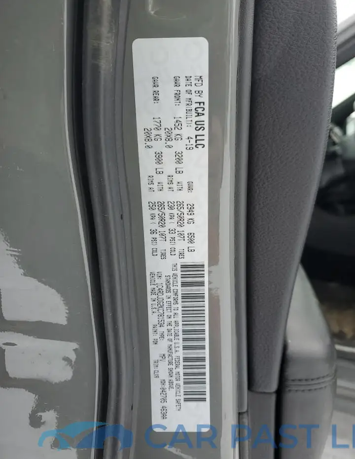 1C4RDJDG2KC781534# 13