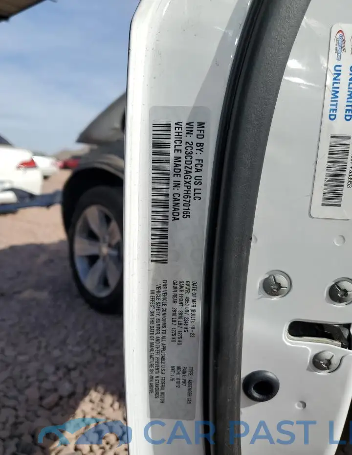 2C3CDZAGXPH670165# 13