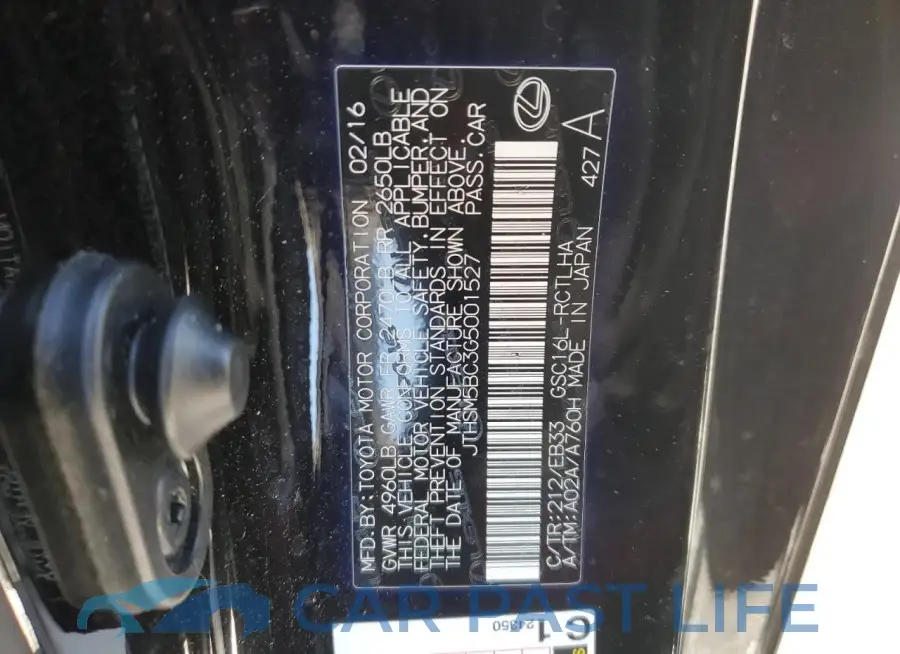 JTHSM5BC3G5001527# 12