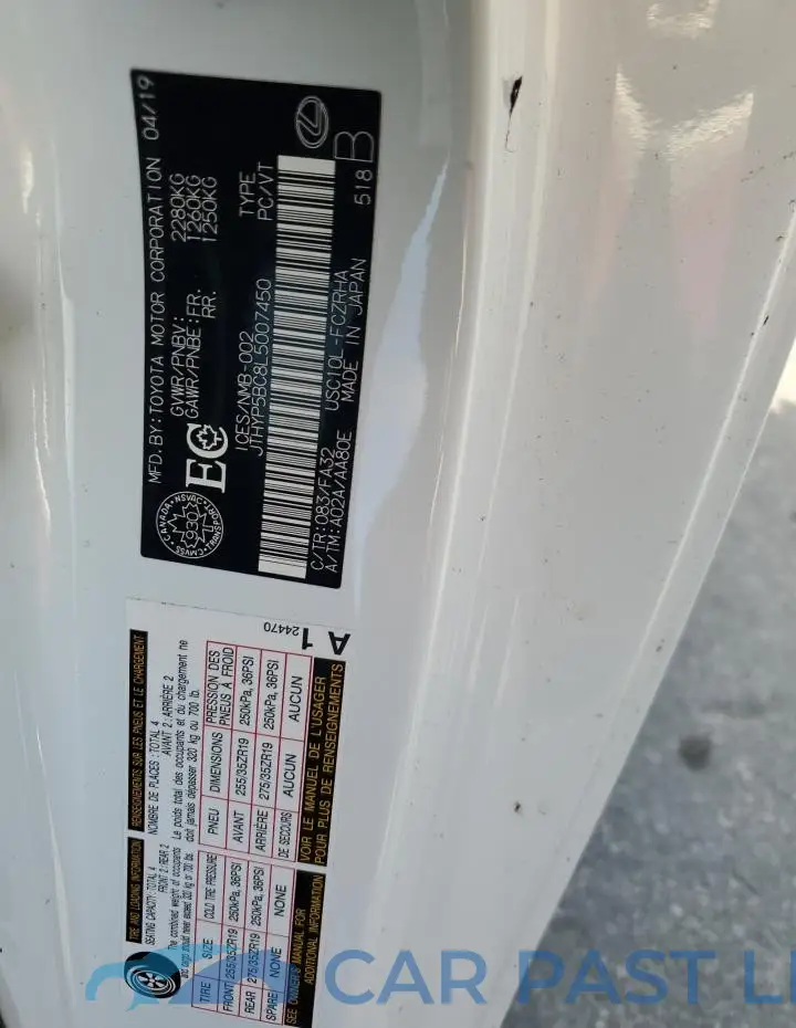 JTHYP5BC8L5007450# 13