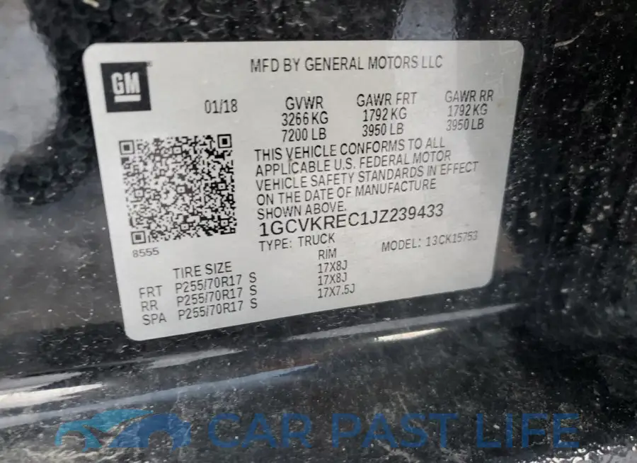 1GCVKREC1JZ239433# 12