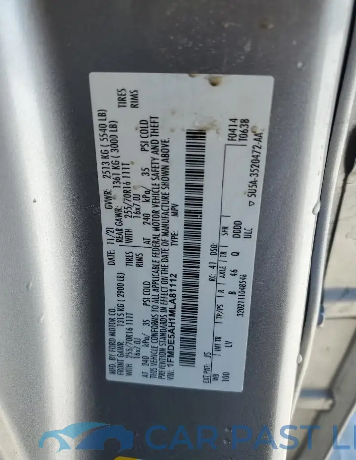 1FMDE5AH1MLA81112# 13