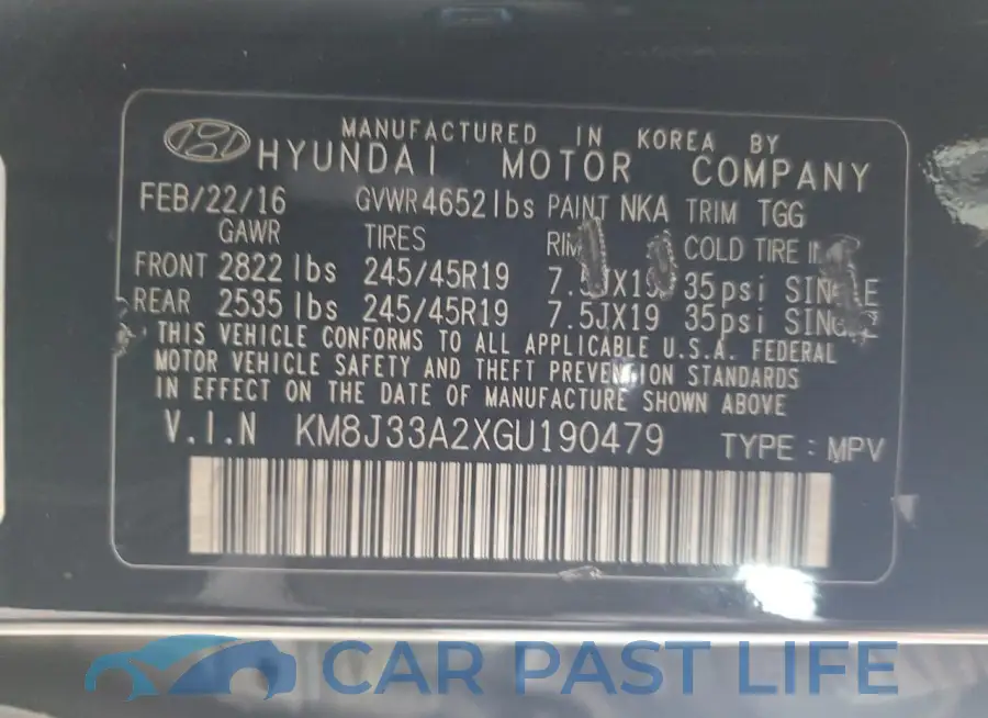 KM8J33A2XGU190479# 13