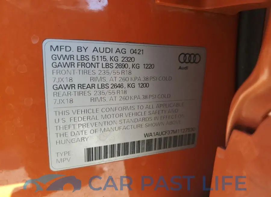 WA1AUCF37M1127530# 13