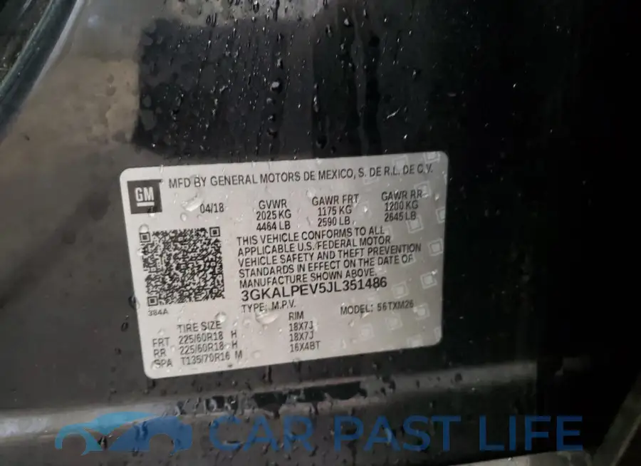 3GKALPEV5JL351486# 13