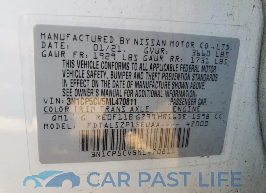 3N1CP5CV5ML470811# 12