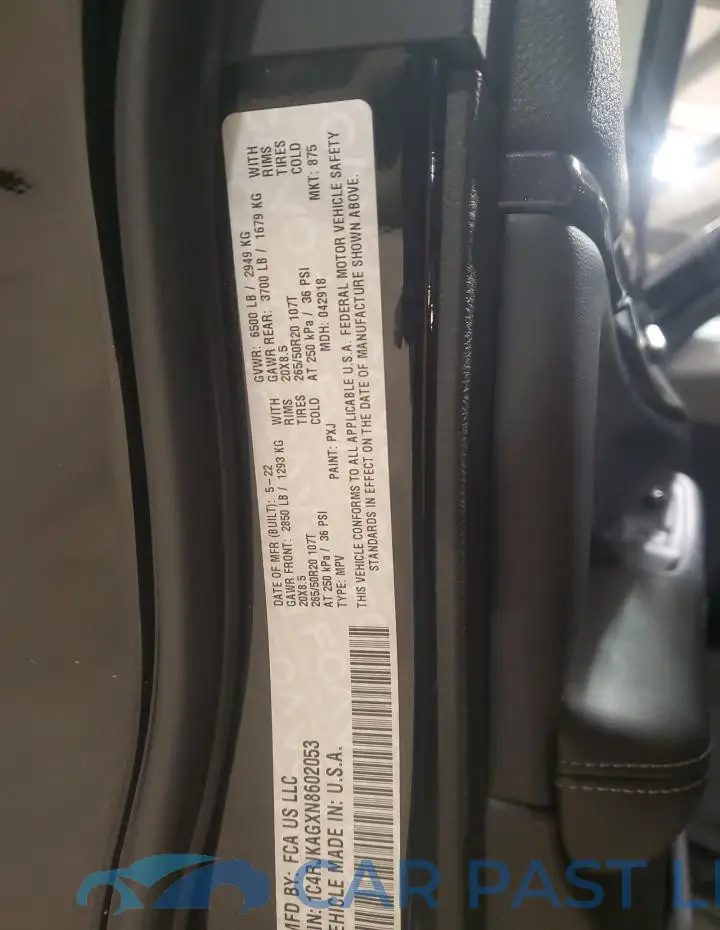 1C4RJKAGXN8602053# 13