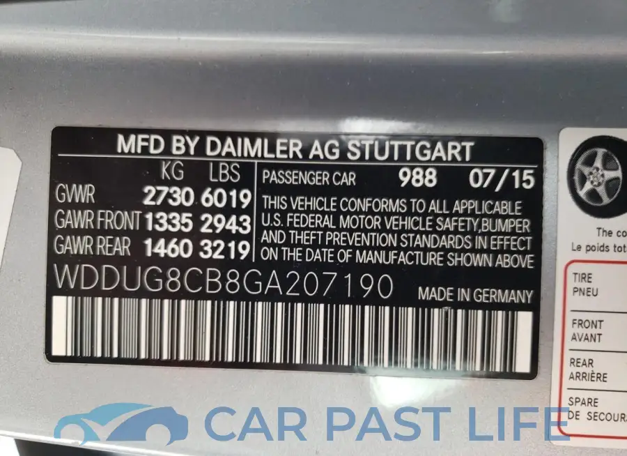WDDUG8CB8GA207190# 12