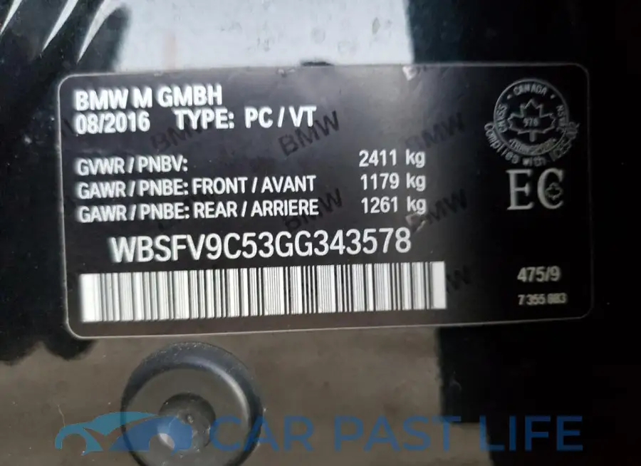 WBSFV9C53GG343578# 12