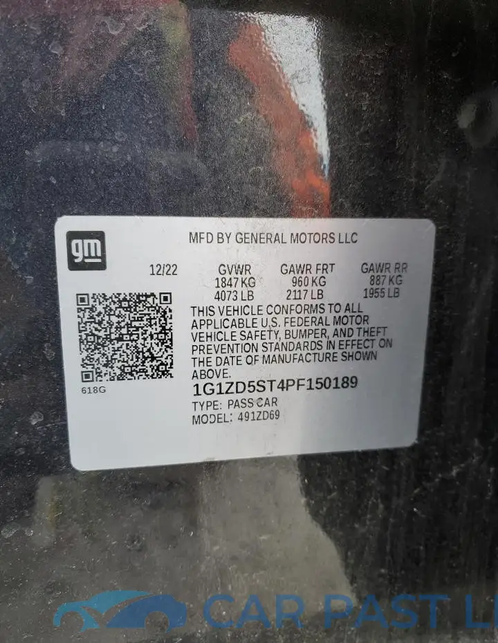 1G1ZD5ST4PF150189# 13