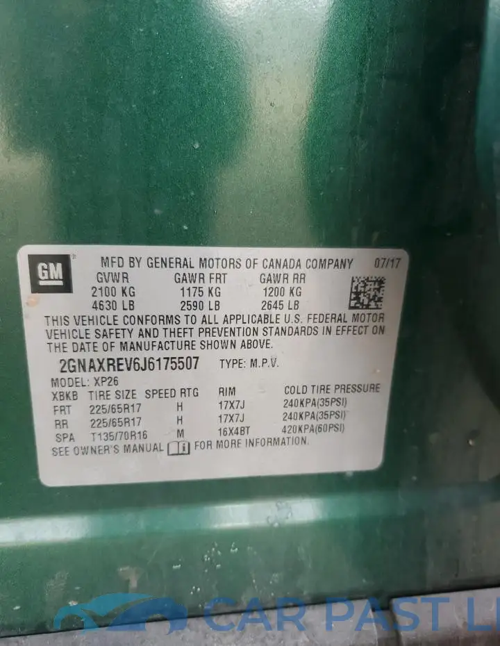 2GNAXREV6J6175507# 12