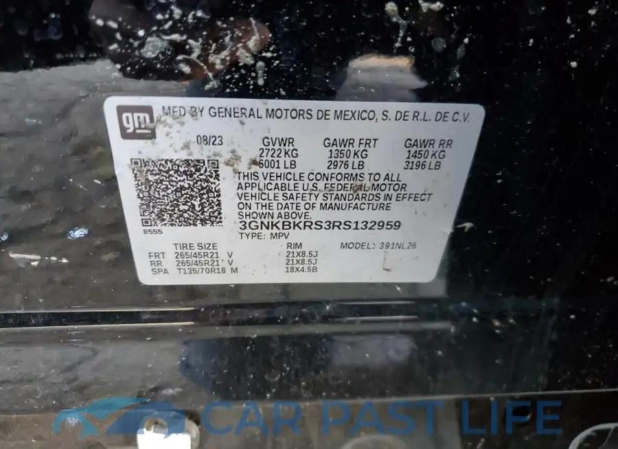 3GNKBKRS3RS132959# 13