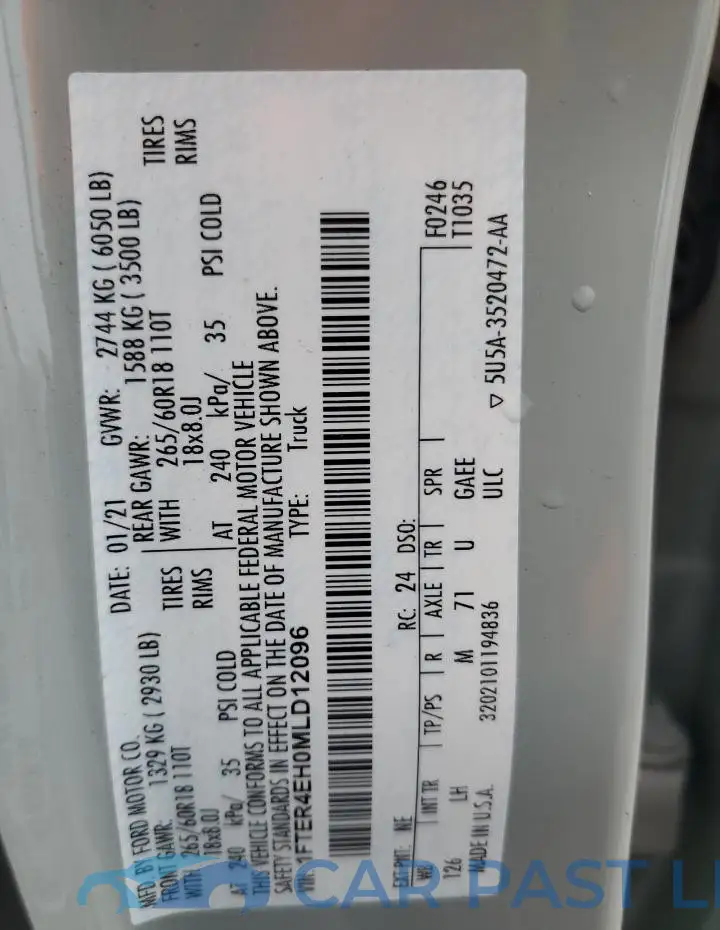 1FTER4EH0MLD12096# 12