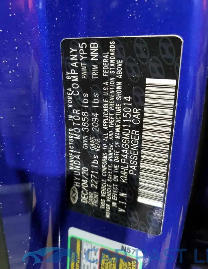 KMHLP4AG6MU115014# 12