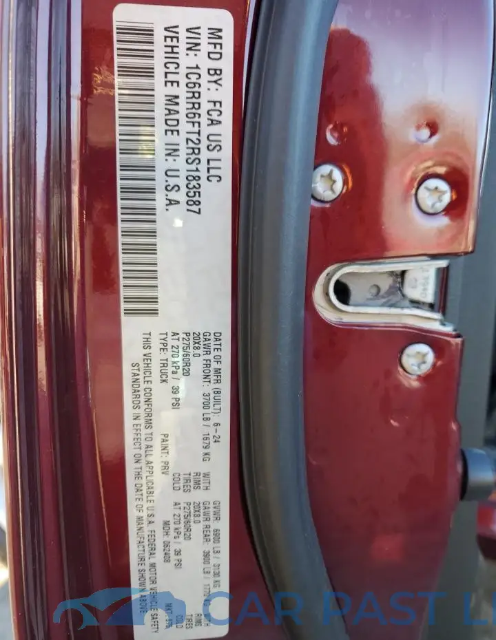 1C6RR6FT2RS183587# 13