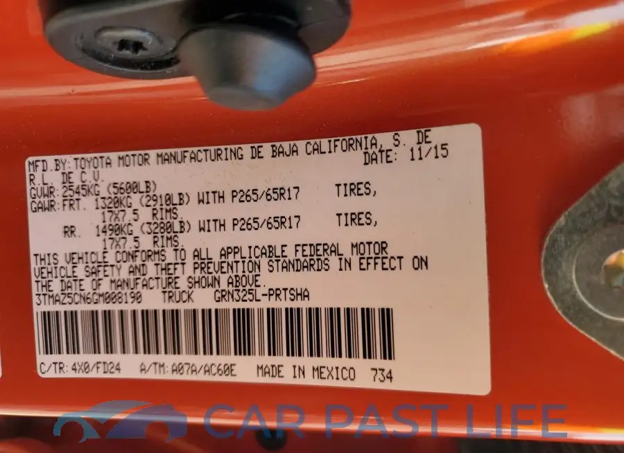 3TMAZ5CN6GM008190# 12