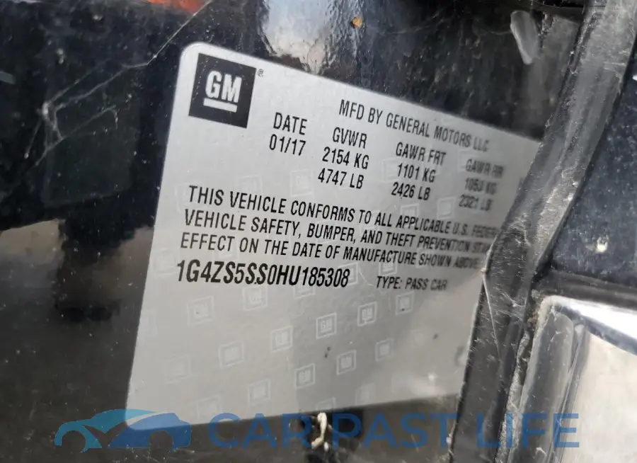 1G4ZS5SS0HU185308# 13