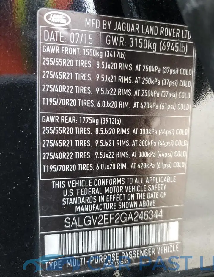 SALGV2EF2GA246344# 14