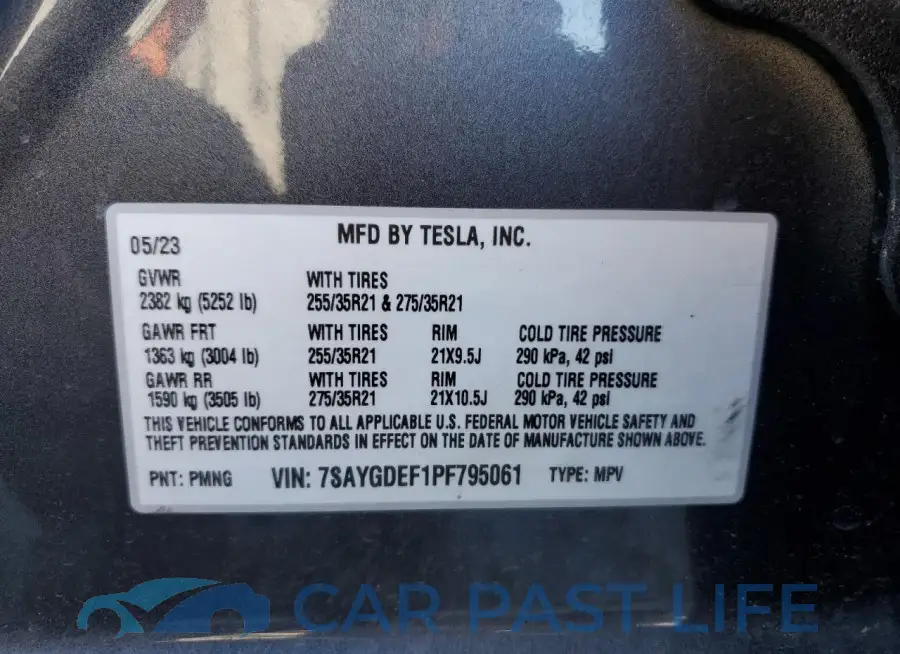 7SAYGDEF1PF795061# 13
