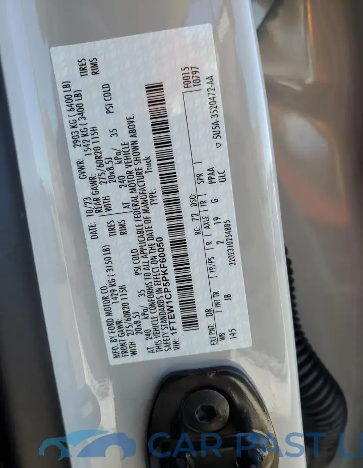 1FTEW1CP5PKF60050# 13