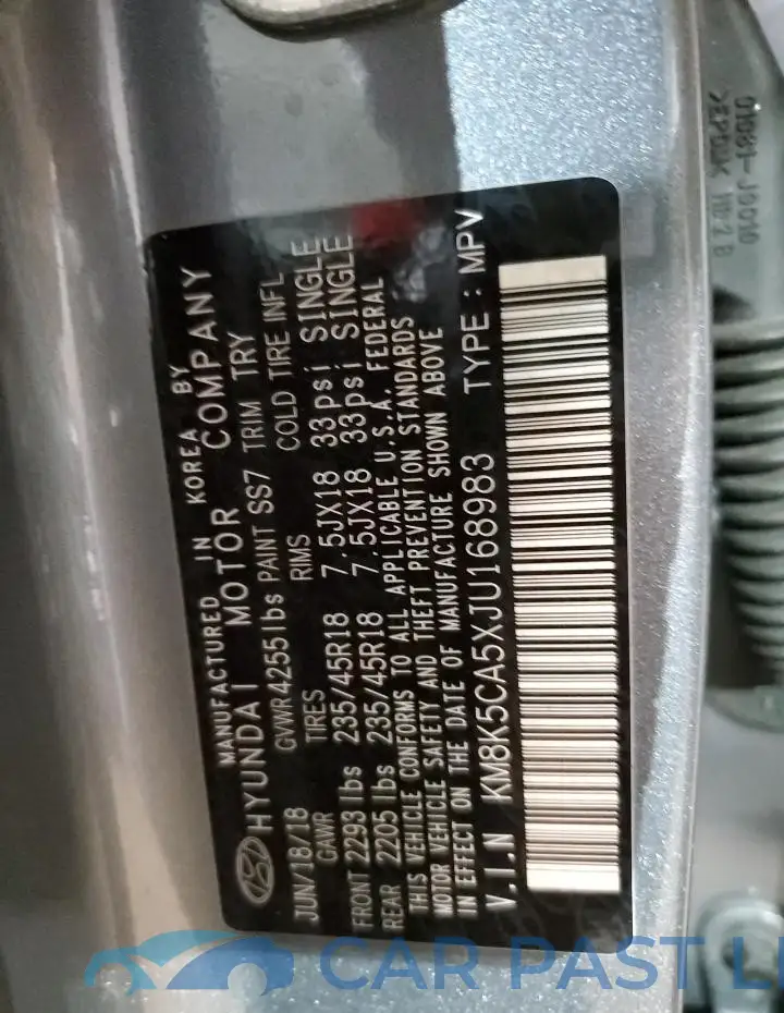 KM8K5CA5XJU168983# 14