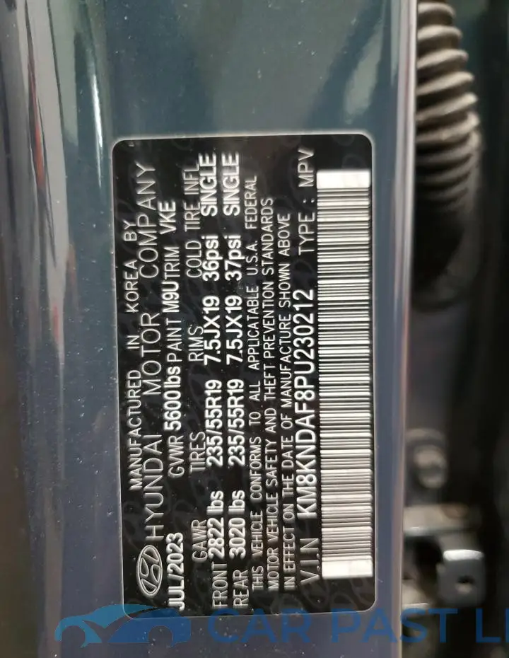 KM8KNDAF8PU230212# 13