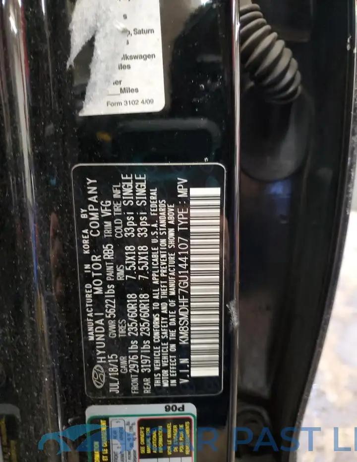 KM8SMDHF7GU144107# 13