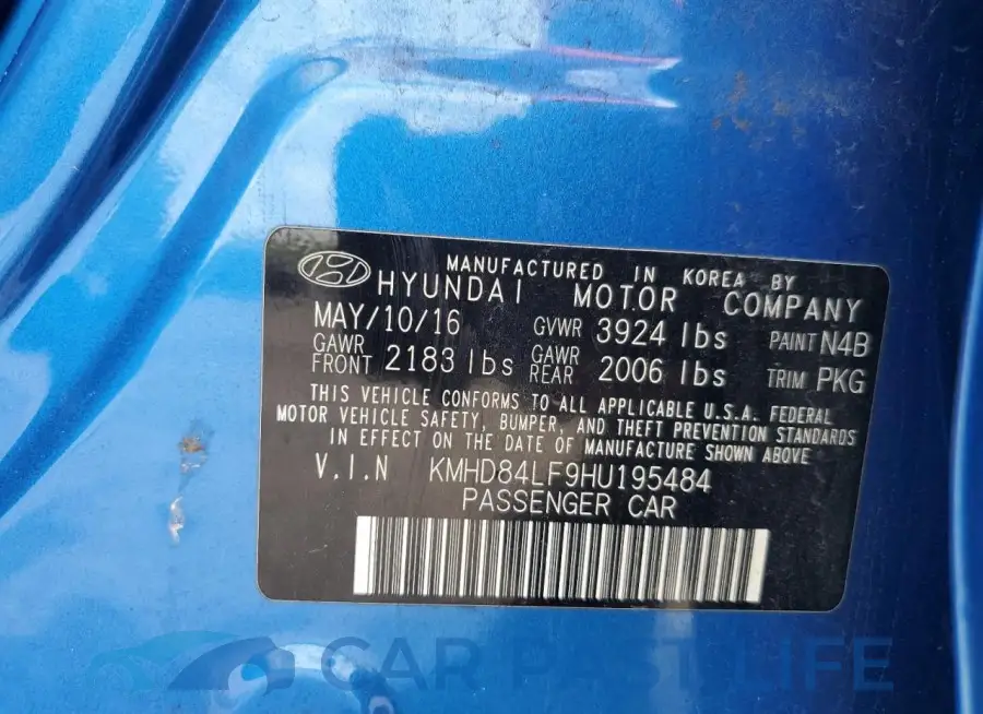 KMHD84LF9HU195484# 12