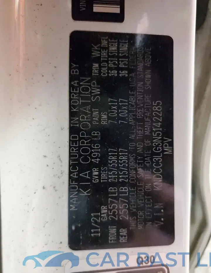 KNDCC3LG3N5142285# 13