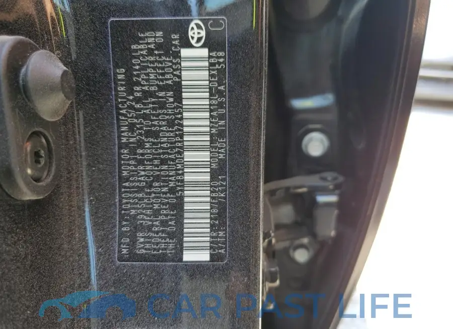 5YFB4MDE7RP172457# 13