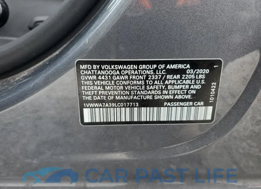 1VWWA7A39LC017713# 13