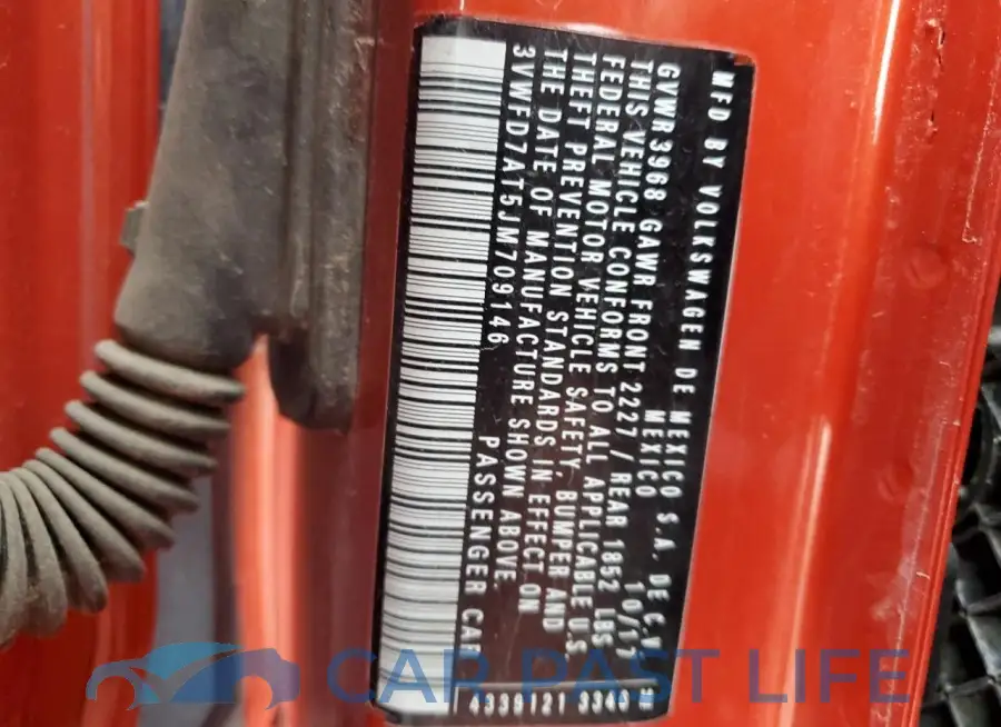3VWFD7AT5JM709146# 13