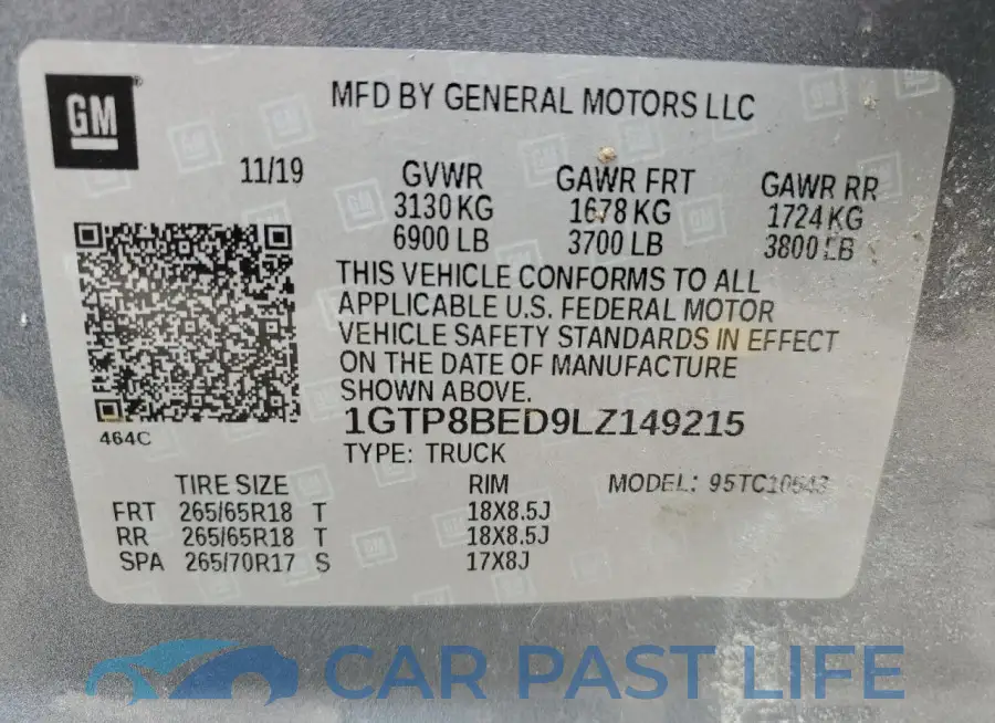 1GTP8BED9LZ149215# 12