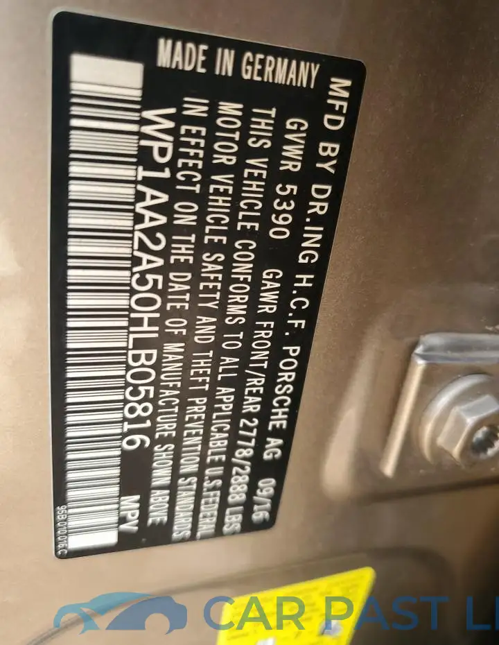WP1AA2A50HLB05816# 13