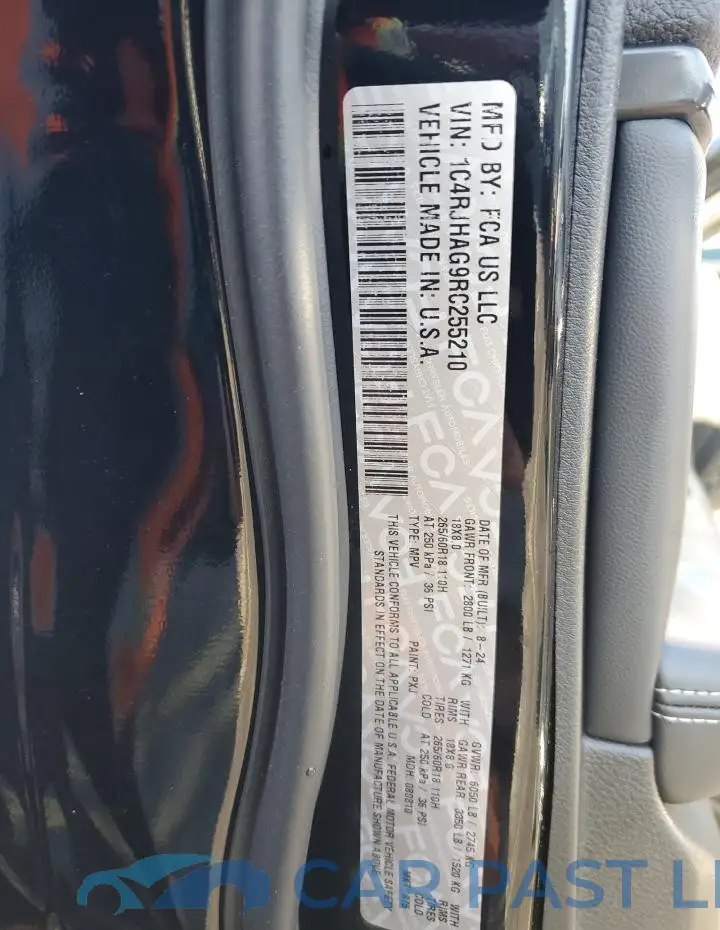 1C4RJHAG9RC255210# 13