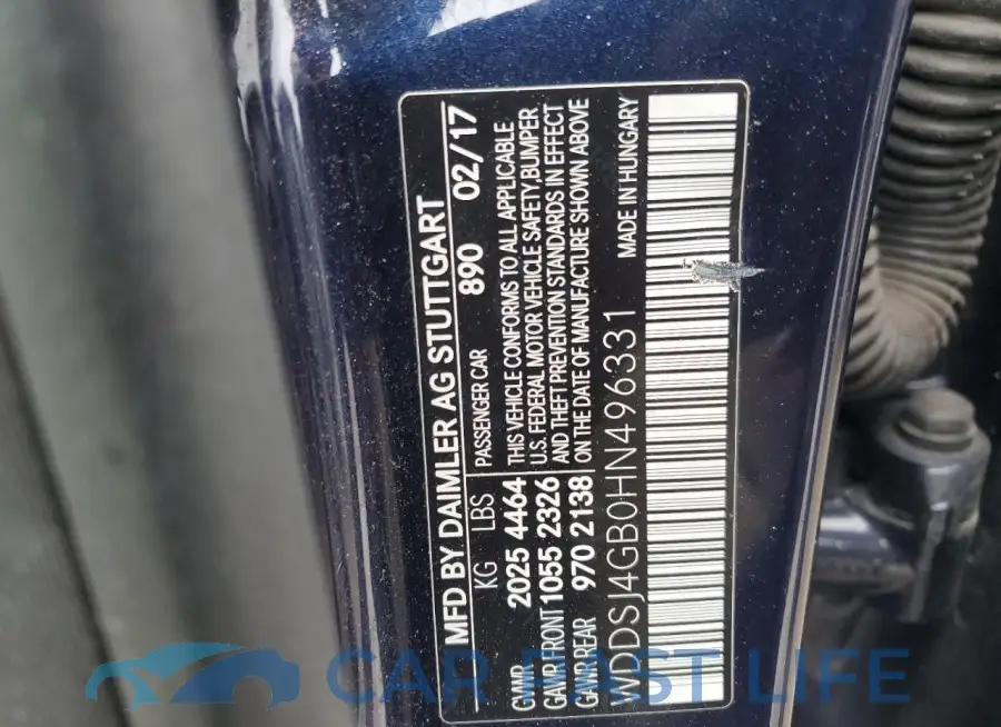 WDDSJ4GB0HN496331# 12