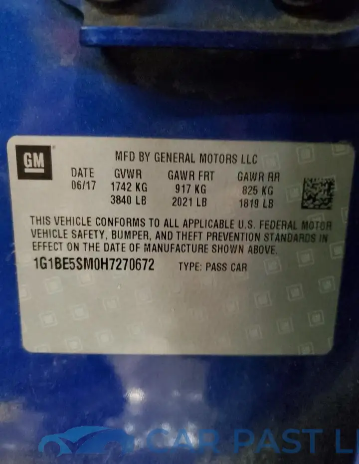 1G1BE5SM0H7270672# 12