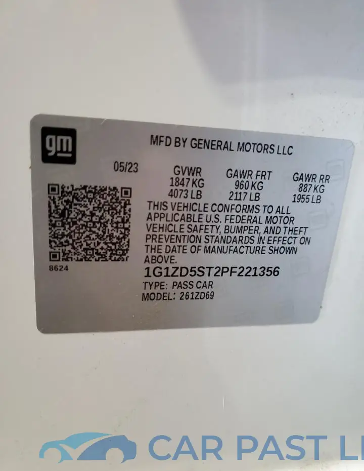 1G1ZD5ST2PF221356# 13