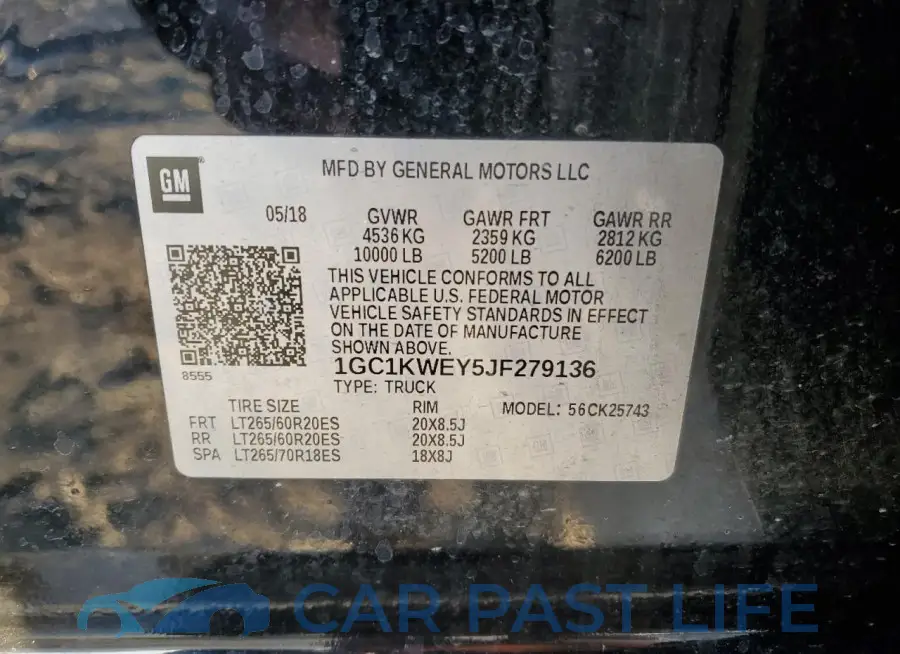 1GC1KWEY5JF279136# 12