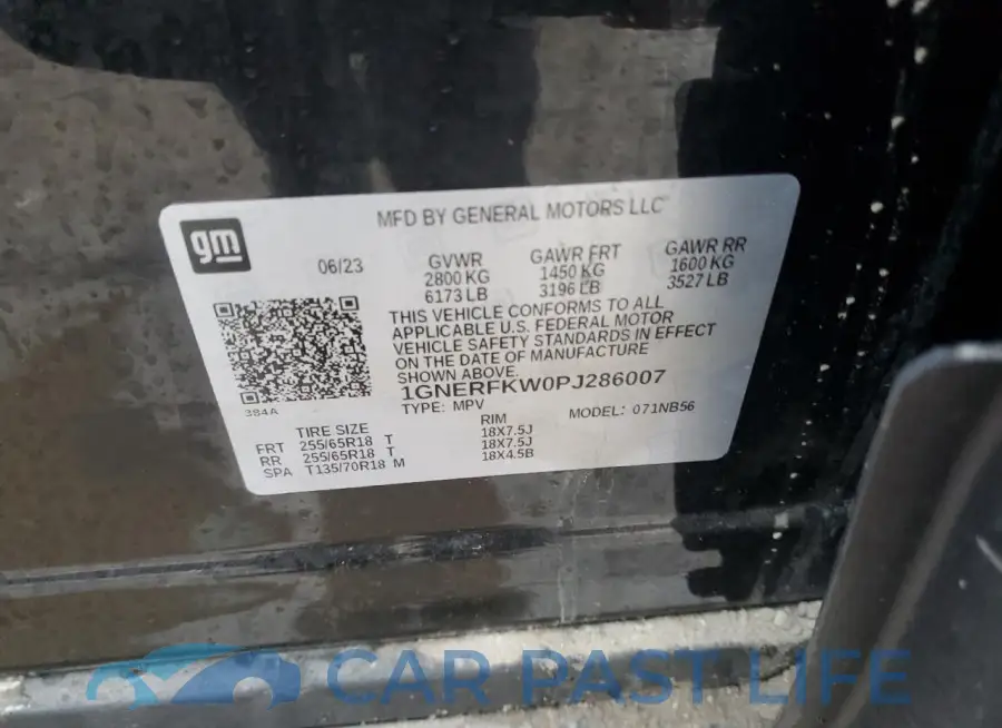 1GNERFKW0PJ286007# 13