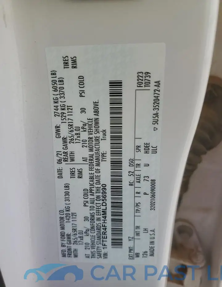 1FTER4FH4MLD56990# 12