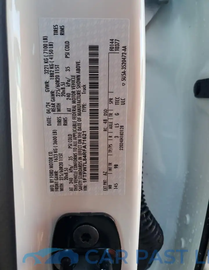 1FTFW7L84RFA71621# 12