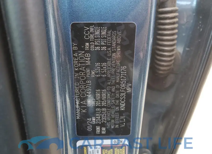 KNDCS3LF0R5171176# 13