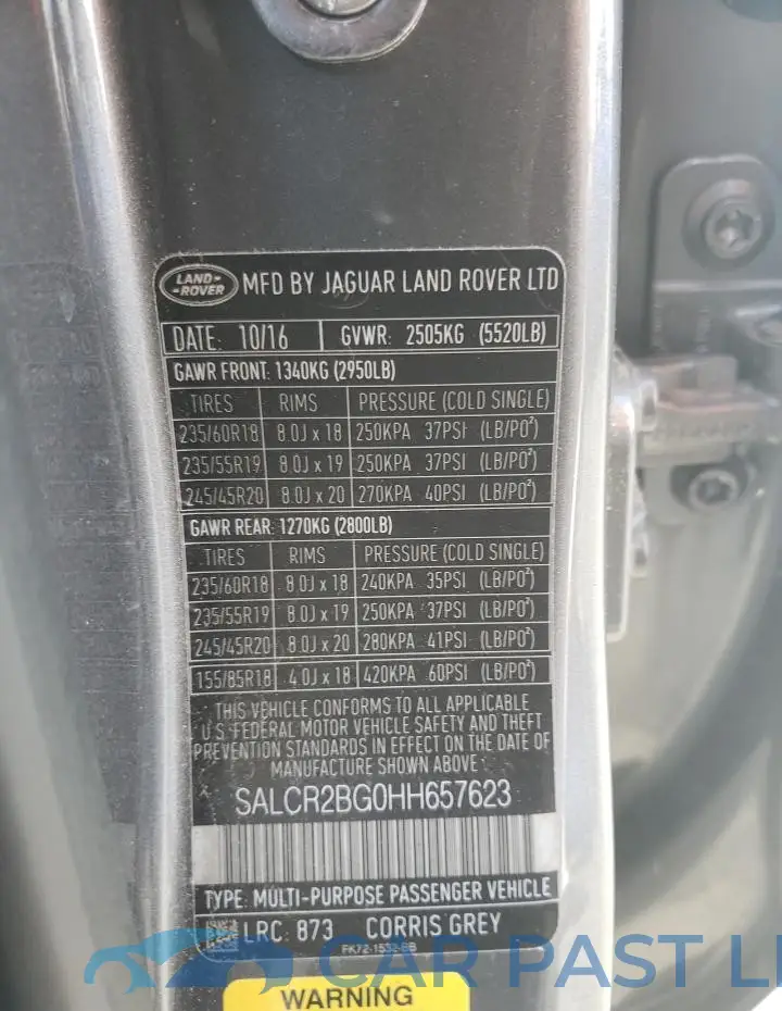 SALCR2BG0HH657623# 13