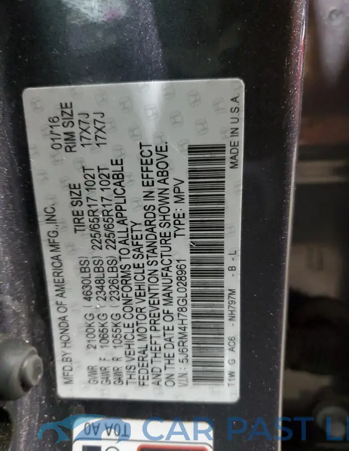 5J6RM4H78GL028961# 13